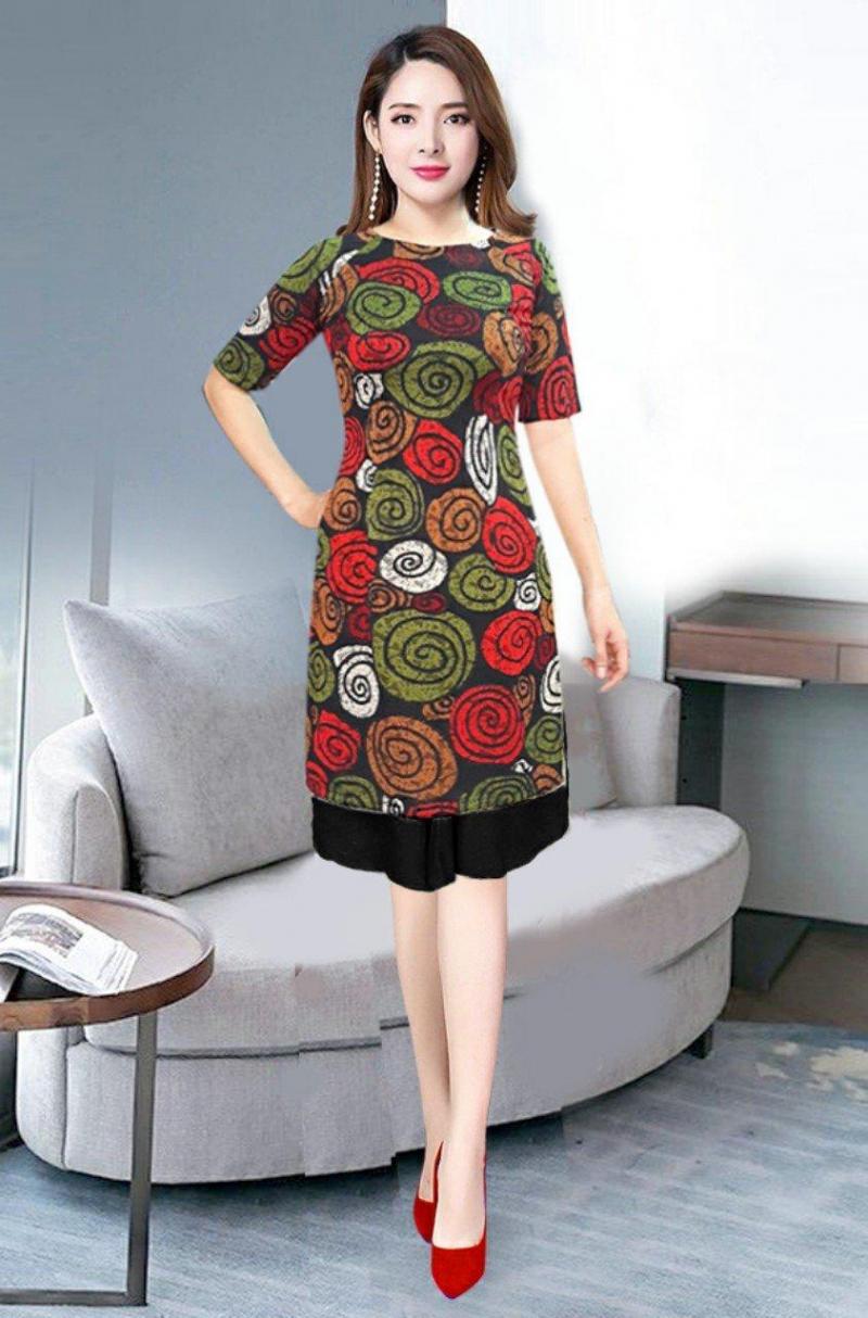 Set áo dài cách tân gấm thun cao cấp AV075