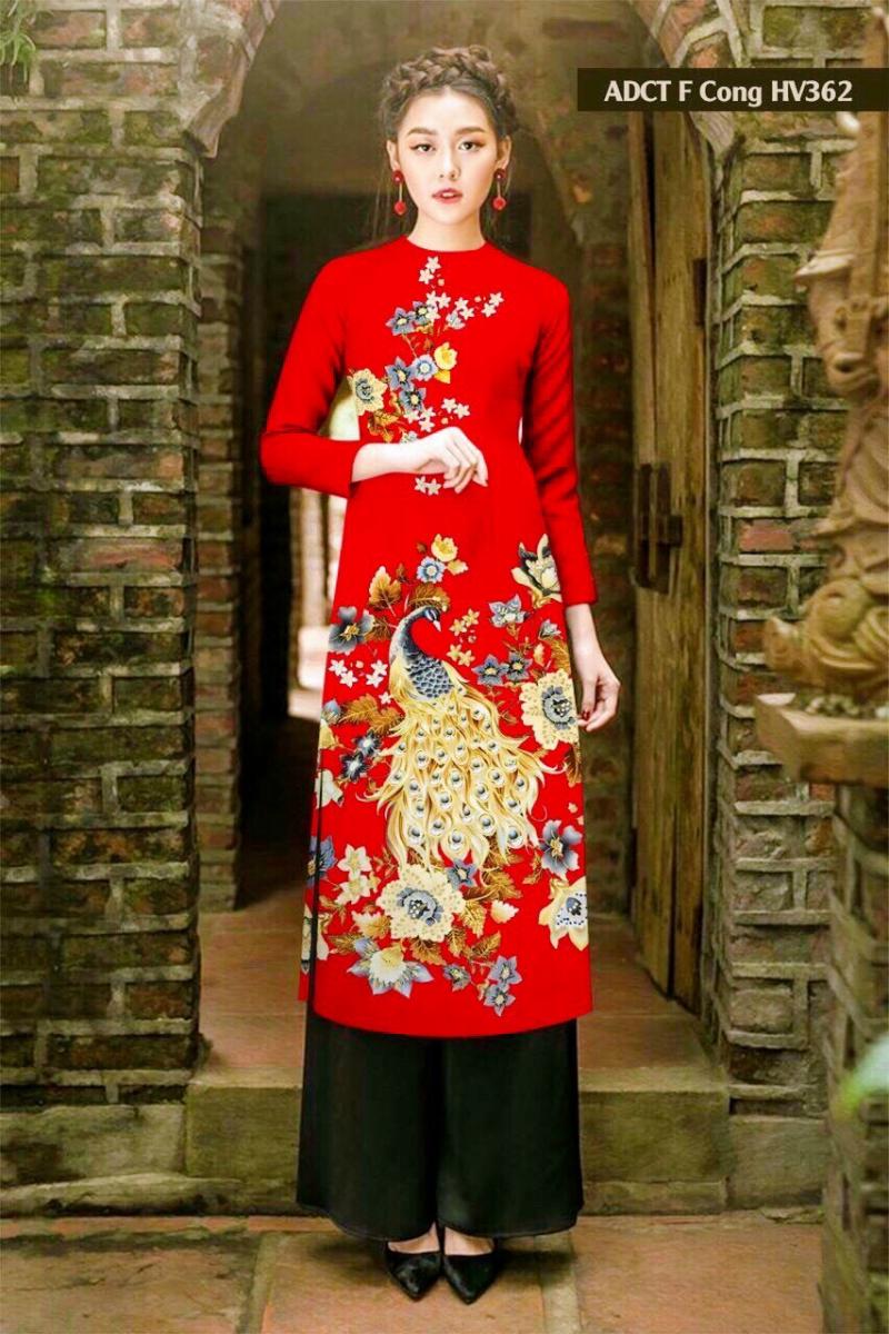 Set Áo Dài Cách Tân Họa Tiết Chim - AL366