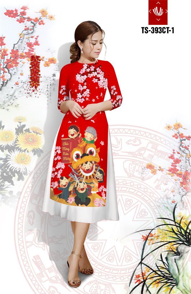 Áo dài cách tân phong cách, đầm đỏ sườn xám phối gấm hoa cao cấp - Đầm |  ThờiTrangNữ.vn