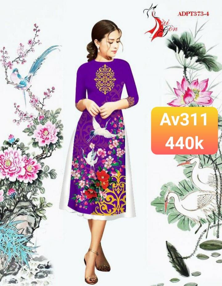 Set áo dài cách tân tơ nhung AV311