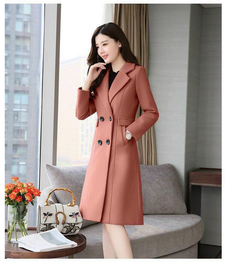 Áo Khác Dạ Cổ Vest Dáng Dài 4 Nút - AODA46