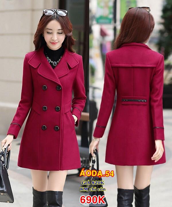 Áo khoác dạ nữ dáng dài cao cấp AODA54