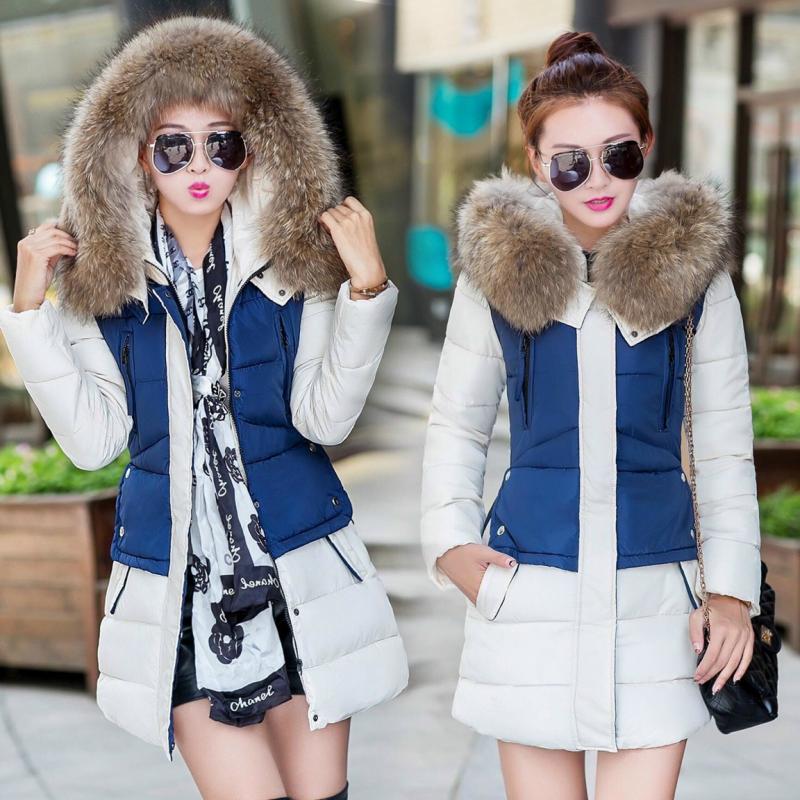 Áo Khoác Phao Nón Dáng Dài Phối Màu - AOPHAO37