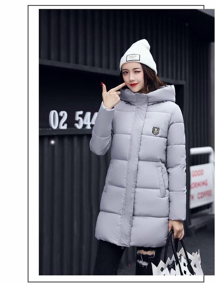 Áo Khoác phao Nón  LOgo Cao Cấp - AOKHOAC42
