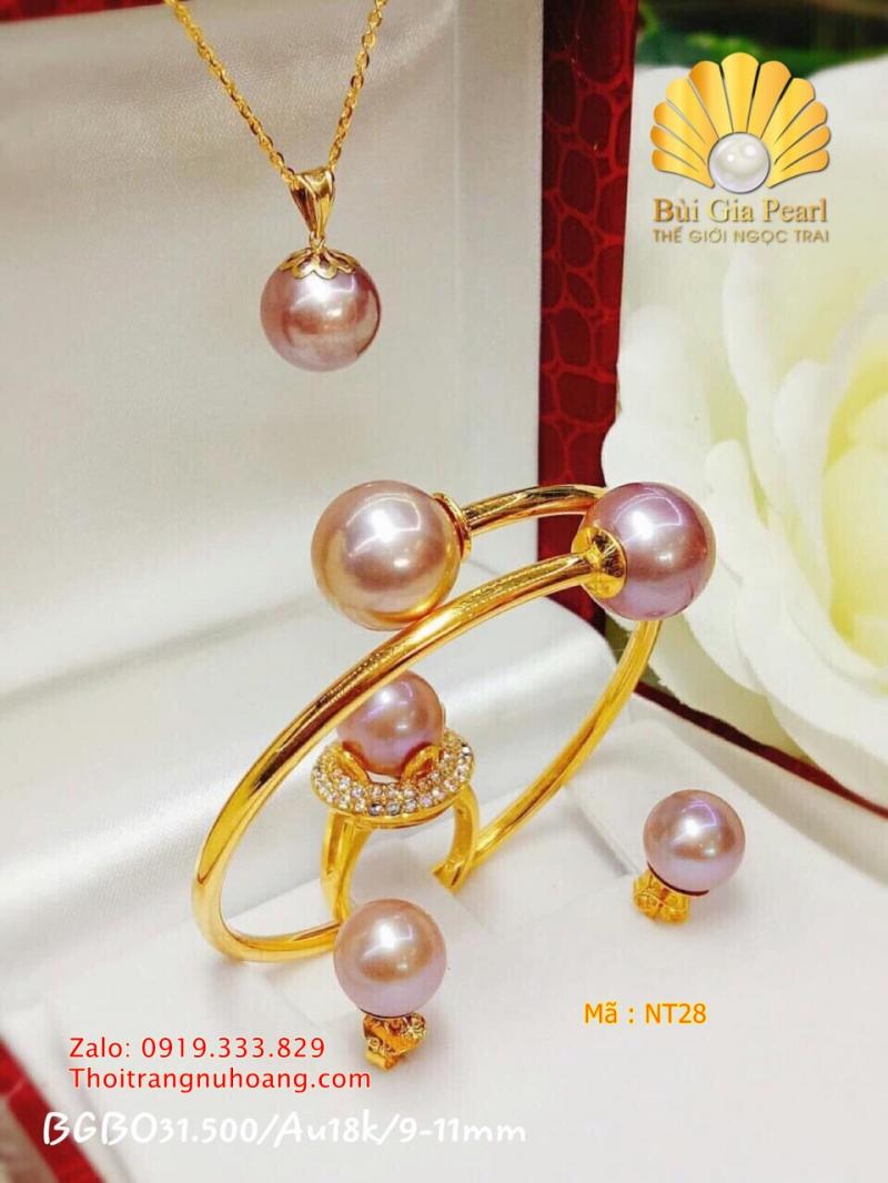 Bộ Trang Sức Ngọc Trai Tím Cao Cấp Sang Trọng & Quý Phái.NT28
