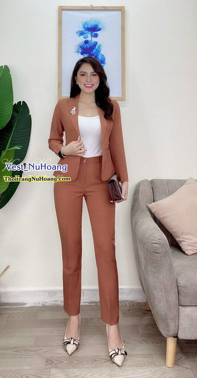 Bộ Vest Nữ Công Sở Cao Cấp (Tặng áo thun trong) - VN110