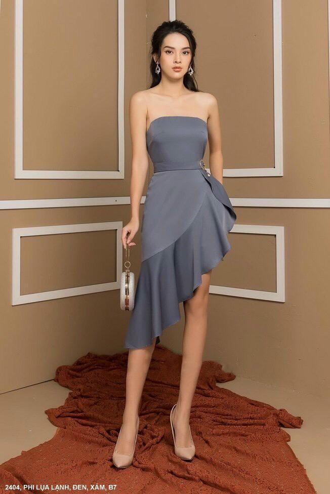 Đầm Cúp Ngực Lai Xéo - D2404