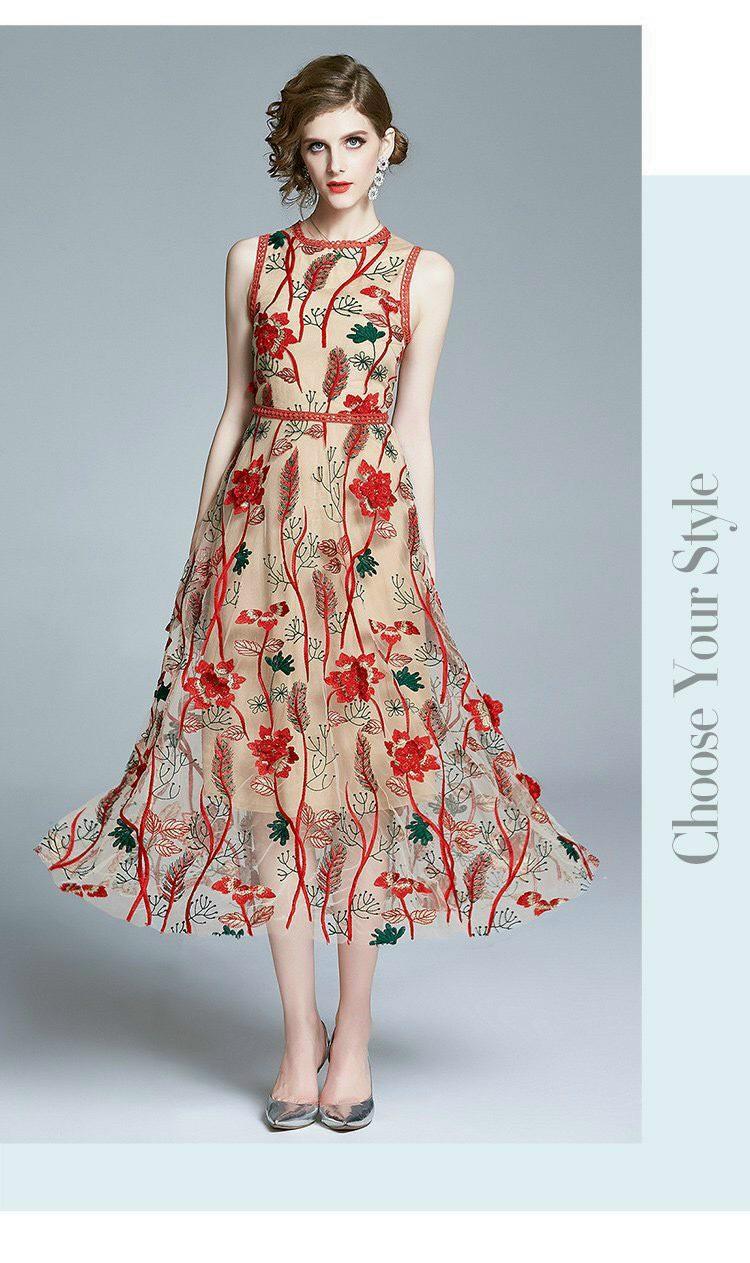 Chân váy ren thêu nổi dáng xòe CV03-13 | Thời trang công sở K&K Fashion