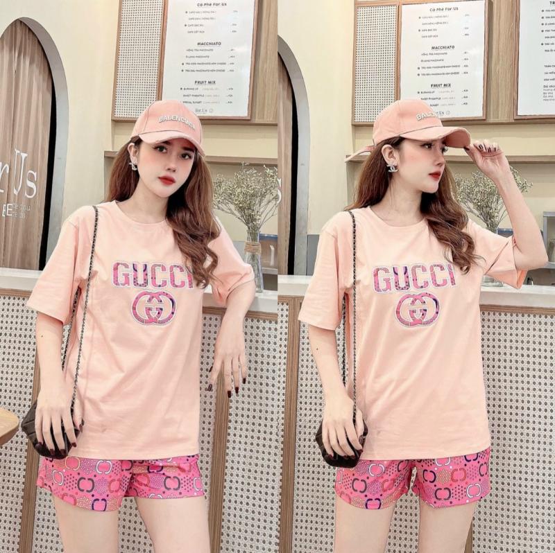 BỘ THỜI TRANG PHỐI HỌA TIẾT GUCCI THÊU - BTN421