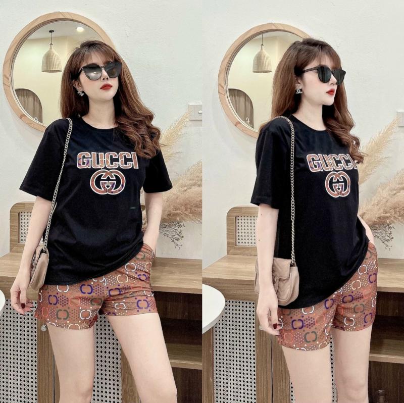 BỘ THỜI TRANG PHỐI HỌA TIẾT GUCCI THÊU - BTN422