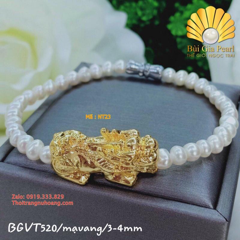 Lắc Tay Ngọc Trai Phối Tỳ Hưu NT23