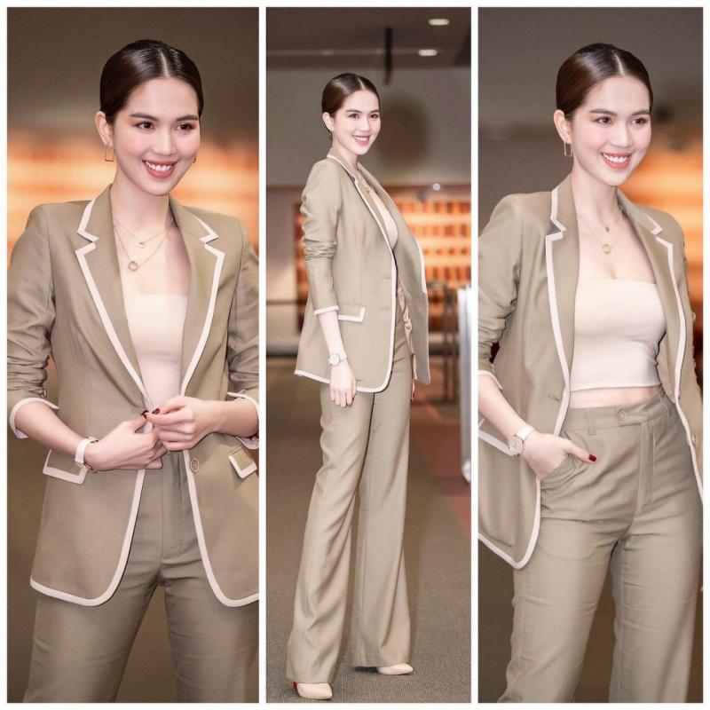 Mua Set Bộ Vest Nữ Công Sở Hàn Quốc Xuân 2021  Xanh Than cổ sọc kẽ  XL