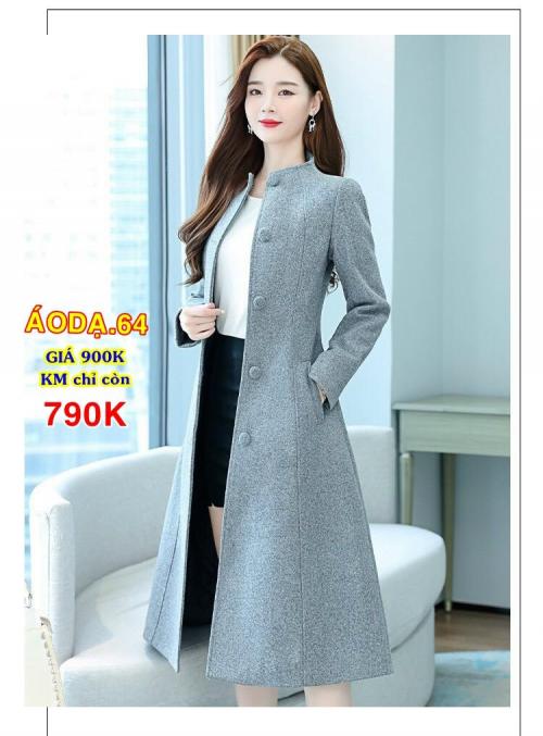 Mẫu áo khoác dạ cao cấp mới thời trang thu đông - AODA64