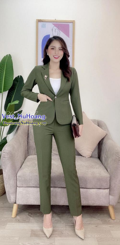 Bộ Vest nữ siêu sang, kiểu vest nữ Hàn Quốc trẻ trung (Tặng kèm áo trong)-VN125