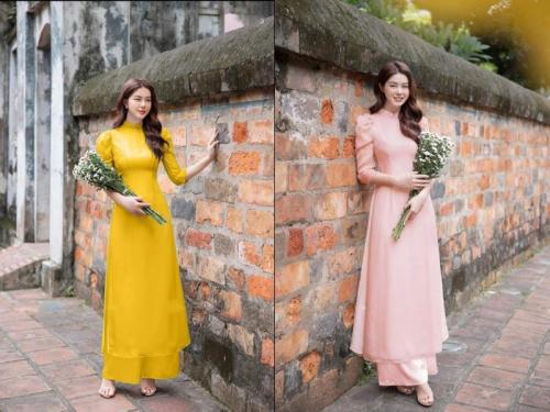 SET ÁO DÀI 4 TÀ TAY BỒNG PHỐI HẠT CHÂU CAO CẤP - AV397