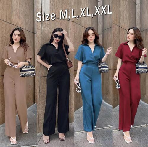 Set nguyên bộ áo sơ mi quần dài ống suông xinh xắn- HN1206