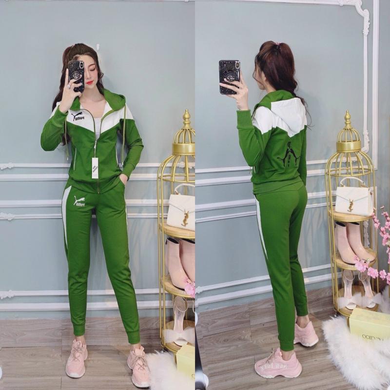 SET BỘ THỂ THAO NÓN PHỐI MÀU  PUMA THÊU CAO CẤP - BTN167