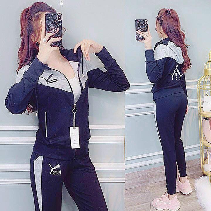 SET BỘ THỂ THAO NÓN PHỐI MÀU  PUMA THÊU CAO CẤP - BTN169