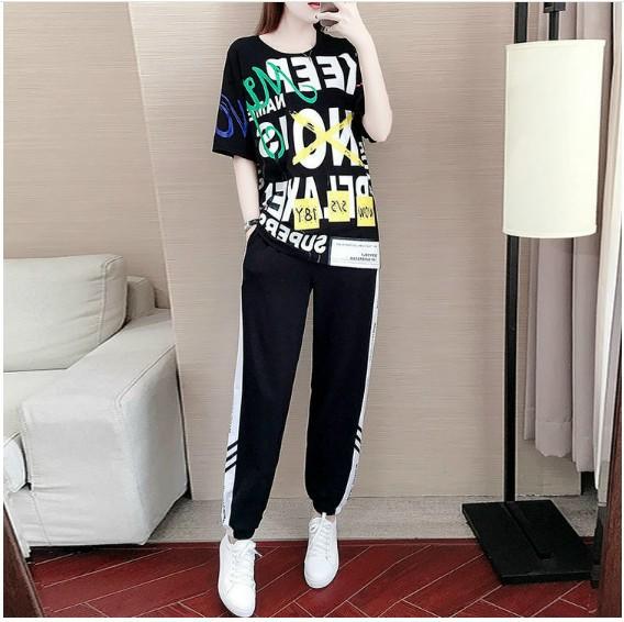 Set Bộ Thời Trang Phối Họa Tiết Chữ Rock - BTN181