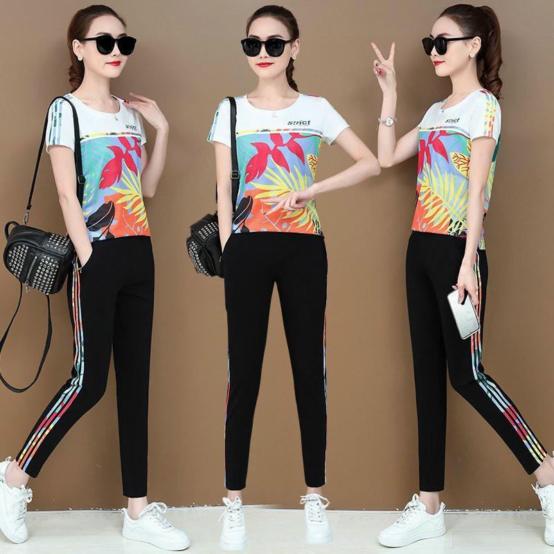 Set Bộ Thời Trang Phối Họa Tiết Lá- BTN215