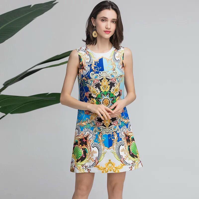 Váy maxi phong cách vintage vải tơ phối ren họa tiết thổ cẩm hàng chính  hãng Giian  GV2515  Lazadavn