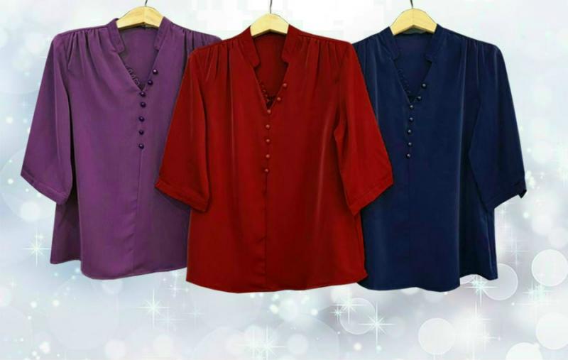 Áo Sơ Mi Trung Niên Đính Nút Cách Điệu - SM115