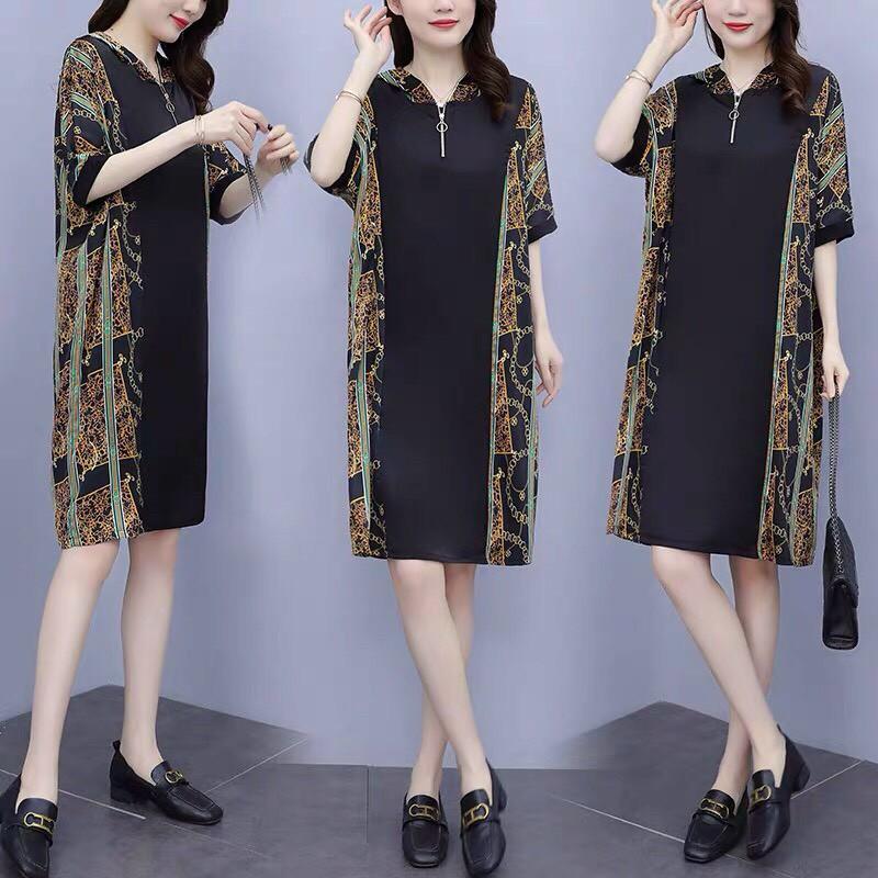 Đầm Suông Nón Phối Thổ Cẩm - HN1117