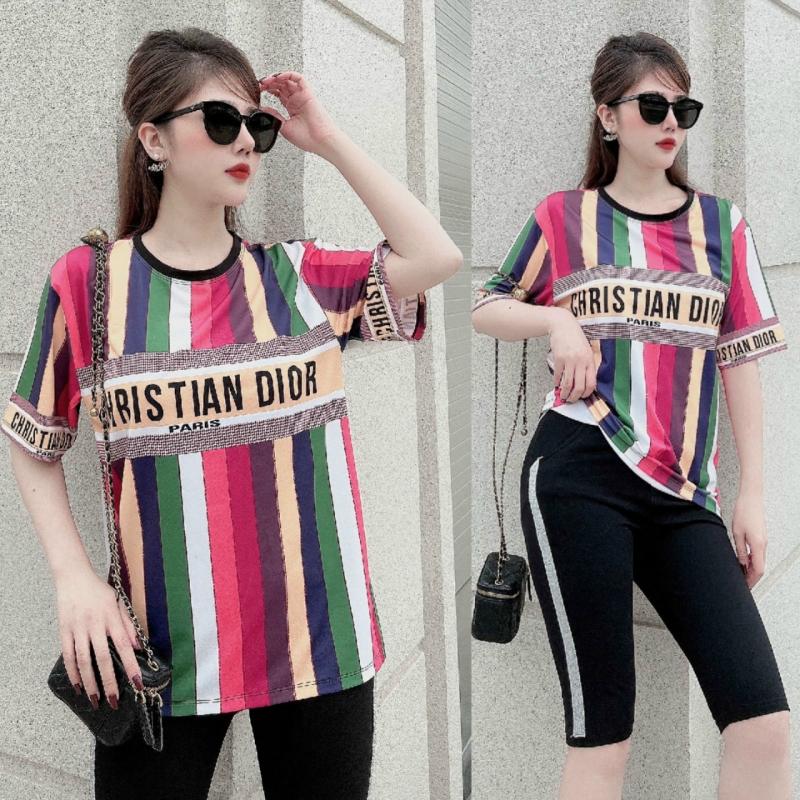 SET BỘ THỜI TRANG FOM RỘNG   PHỐI HỌA TIẾT ( QUẦN NGỐ VIỀN KIM TUYẾN ) - BTN387