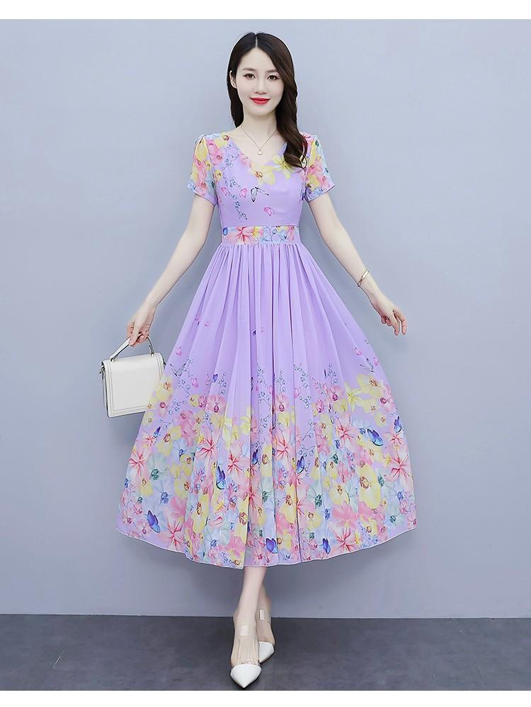 ĐẦM MAXI VOAN HOA SANG TRỌNG CAO CẤP-HN1160