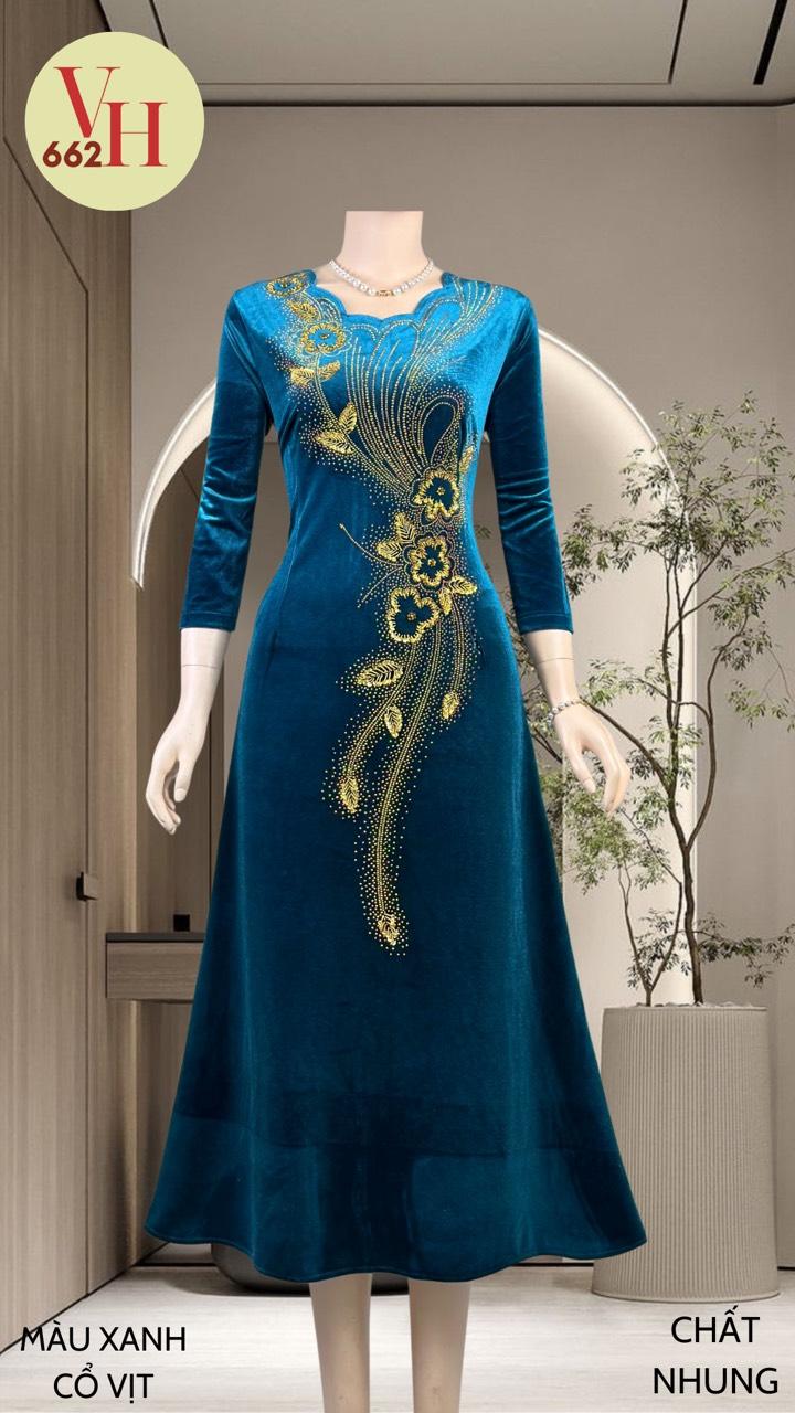 Đầm trung niên đũi cao cấp dáng công sở Thiều Hoa P1245 - Đầm, váy nữ |  ThờiTrangNữ.vn