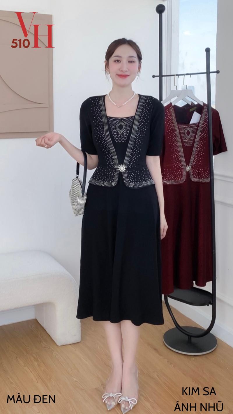 Váy đầm suông trung niên cao cấp CB62 | Shopee Việt Nam