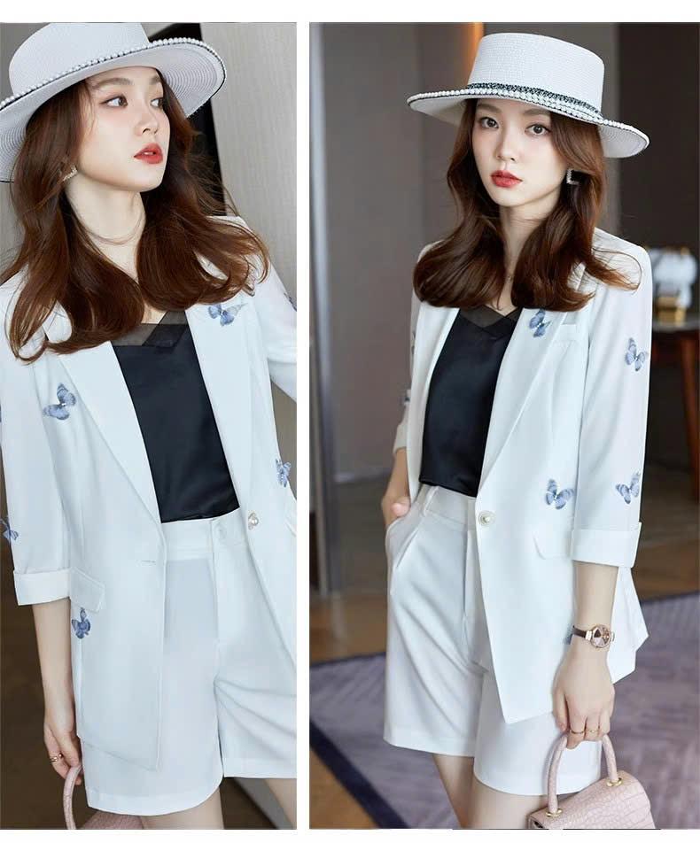 Bộ vest nữ 1 cúc Hàn Quốc ống loe màu trắng đẹp cao cấp DKU0051 - DUKI  STORE | Lazada.vn